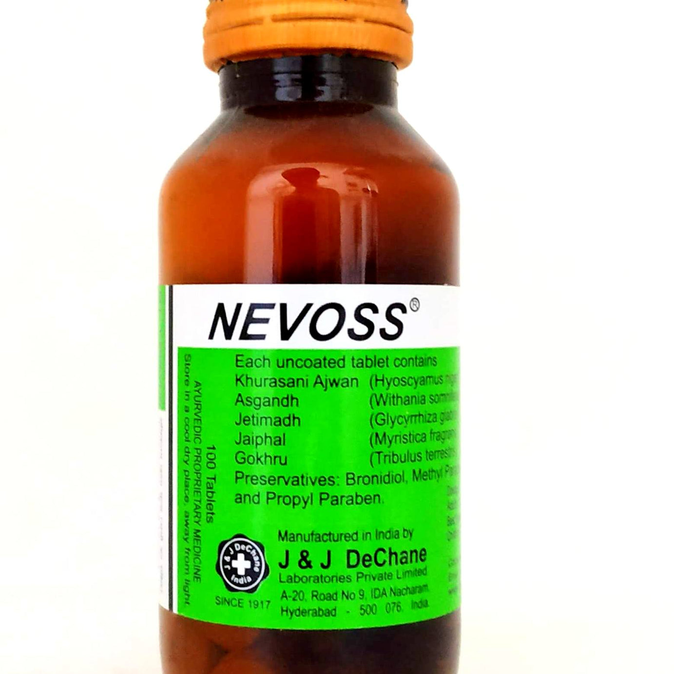 Shop Nevoss Tablets - 100Tablets at price 150.00 from JJ Dechane Online - Ayush Care