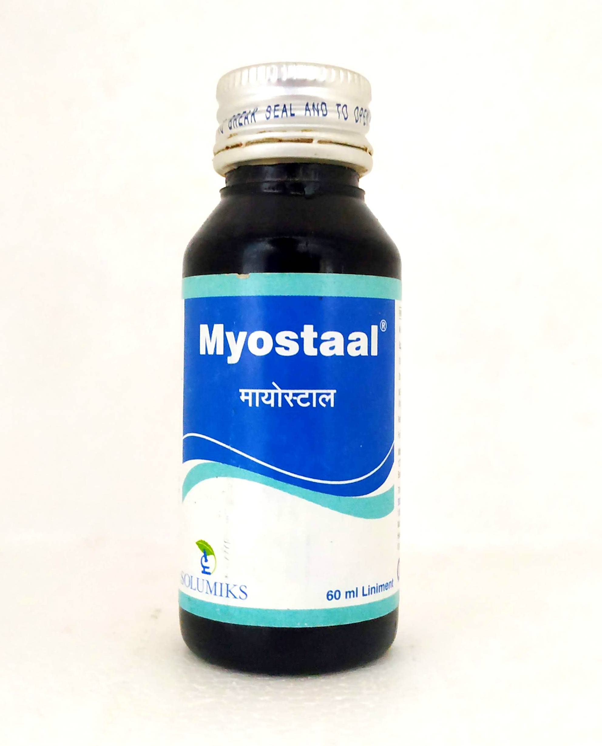 Shop Myostaal Liniment Oil 60ml at price 160.00 from Solumiks Online - Ayush Care