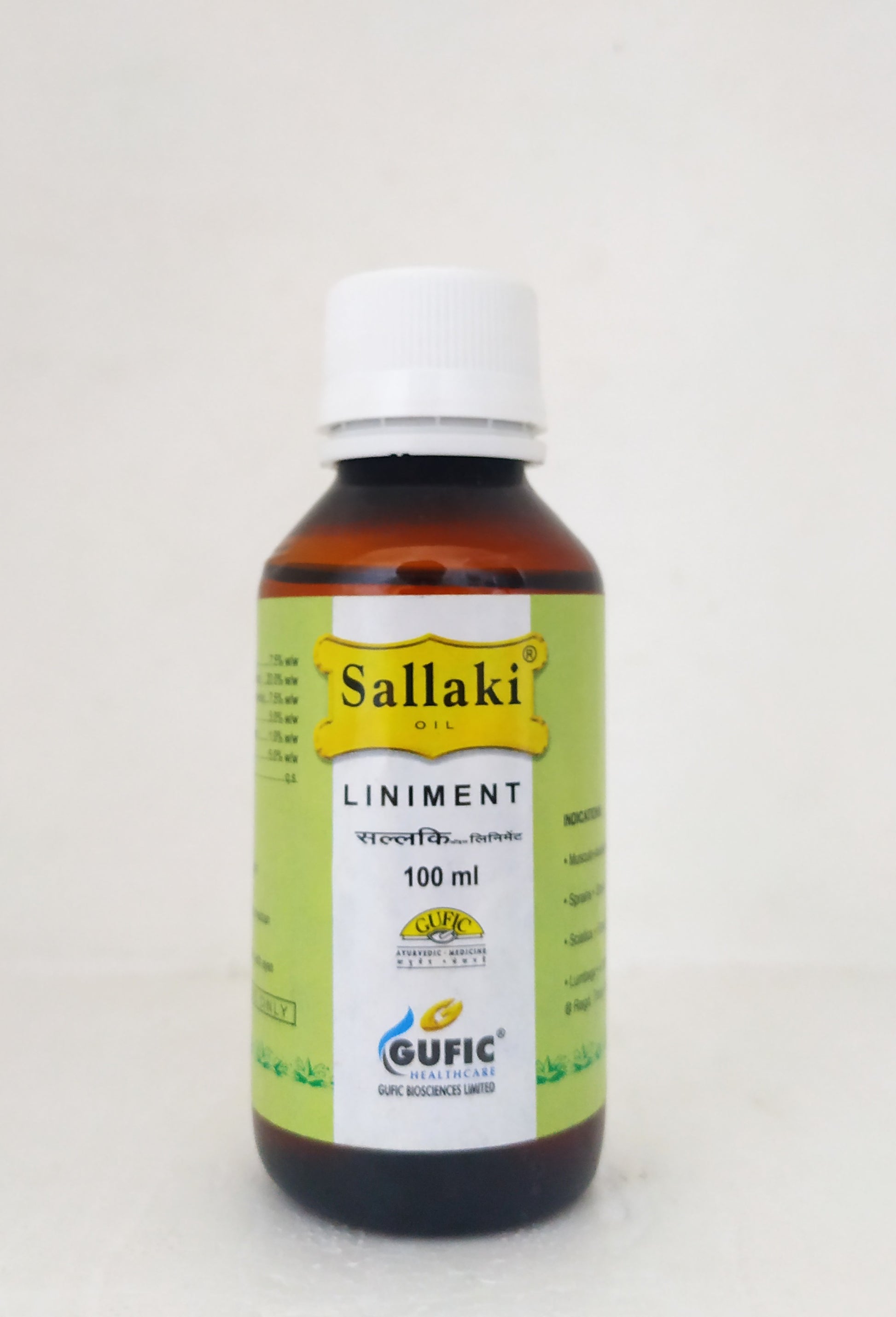 Shop Sallaki Liniment Oil 100ml at price 176.00 from Gufic Online - Ayush Care