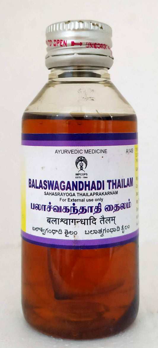 Shop Balaswagandhadhi Thailam 100ml at price 243.00 from Impcops Online - Ayush Care