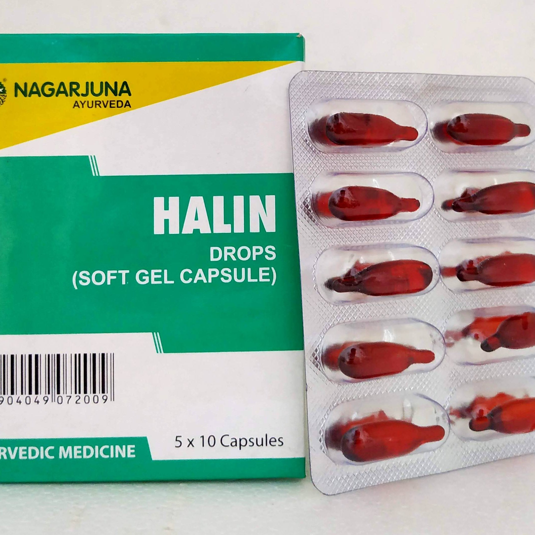Shop Halin Capsules - 10Capsules at price 70.00 from Nagarjuna Online - Ayush Care