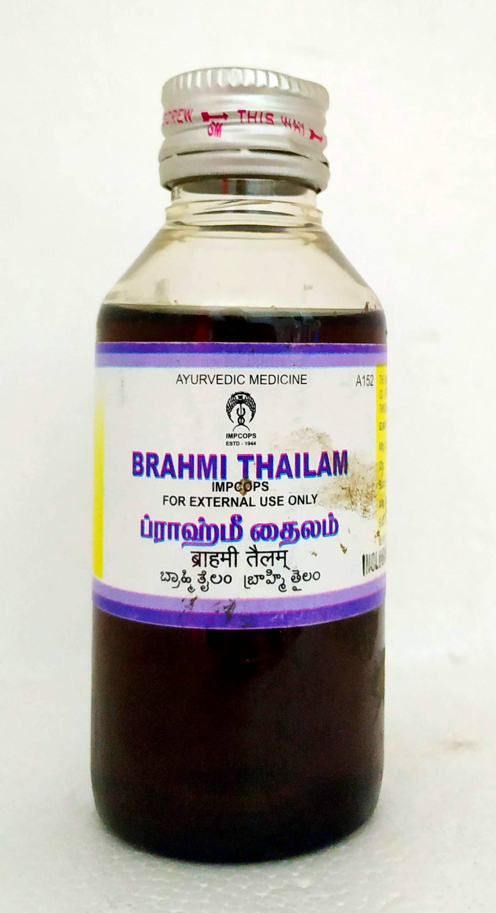 Shop Brahmi Thailam 100ml at price 174.00 from Impcops Online - Ayush Care
