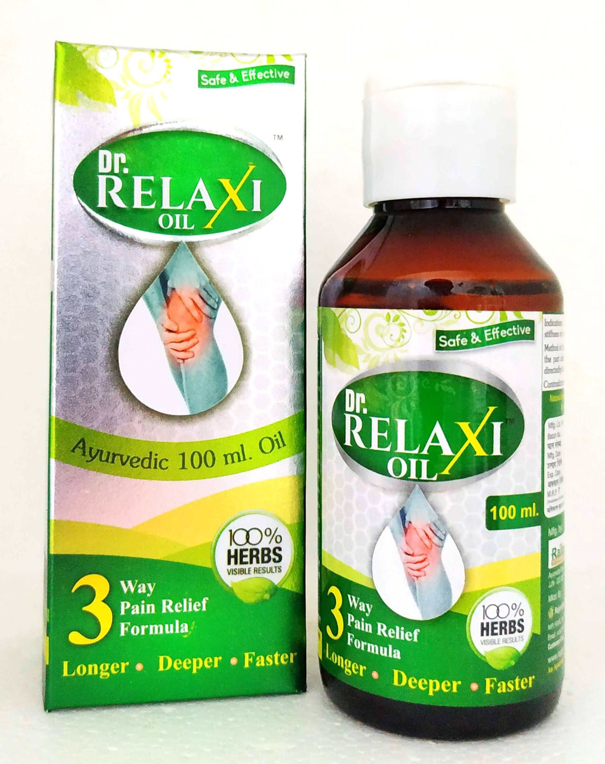 Shop Dr.Relaxi Oil 100ml at price 239.00 from Rajasthan Herbals Online - Ayush Care