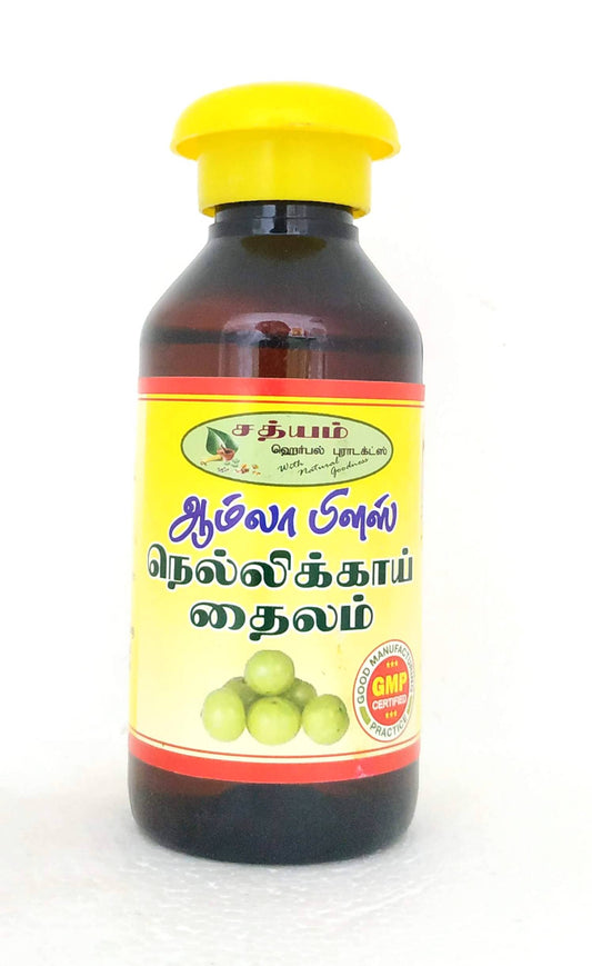 Shop Nellikai thailam 100ml at price 120.00 from Sathyam Herbals Online - Ayush Care