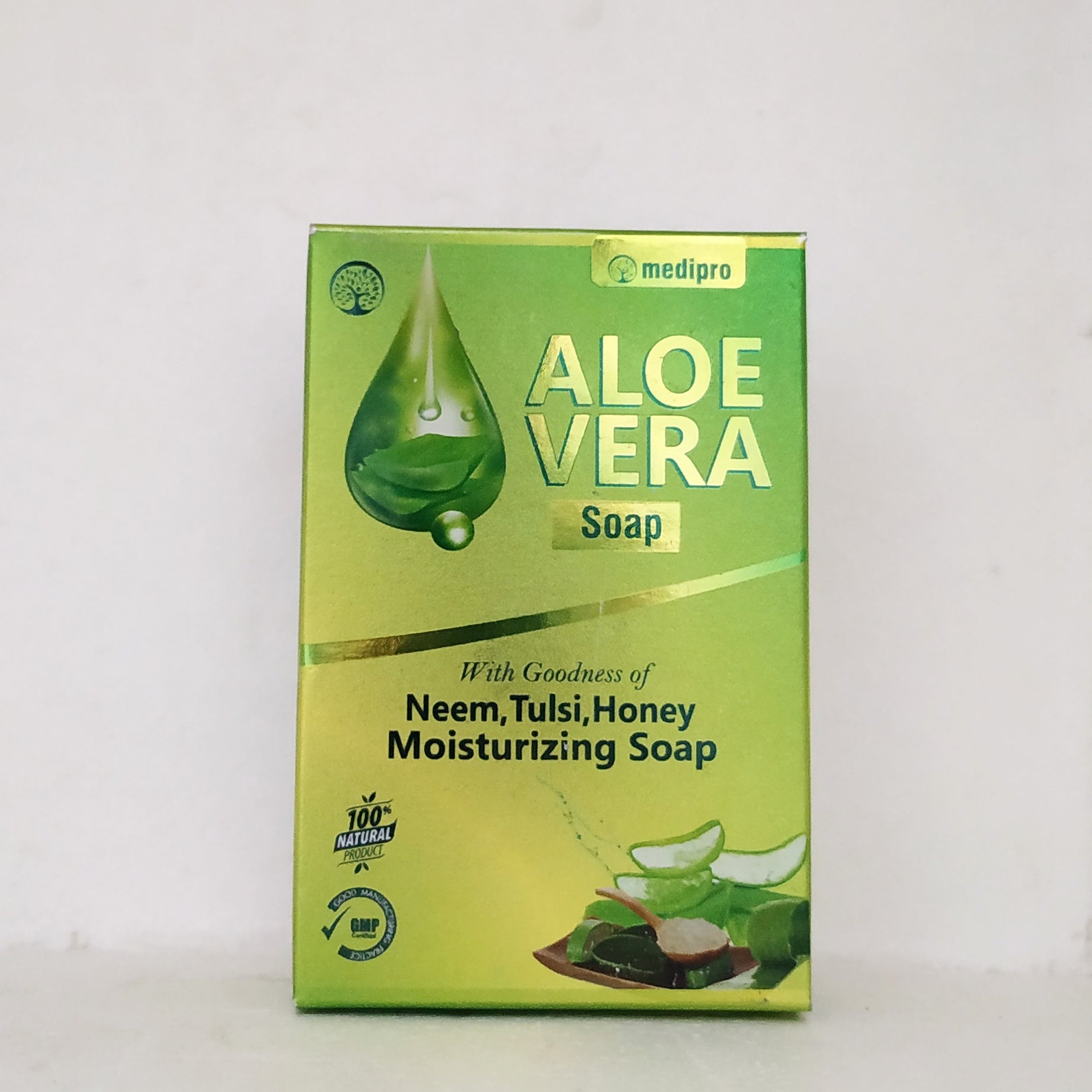 Shop Medipro Aloevera Soap 75gm at price 72.00 from Medipro Online - Ayush Care