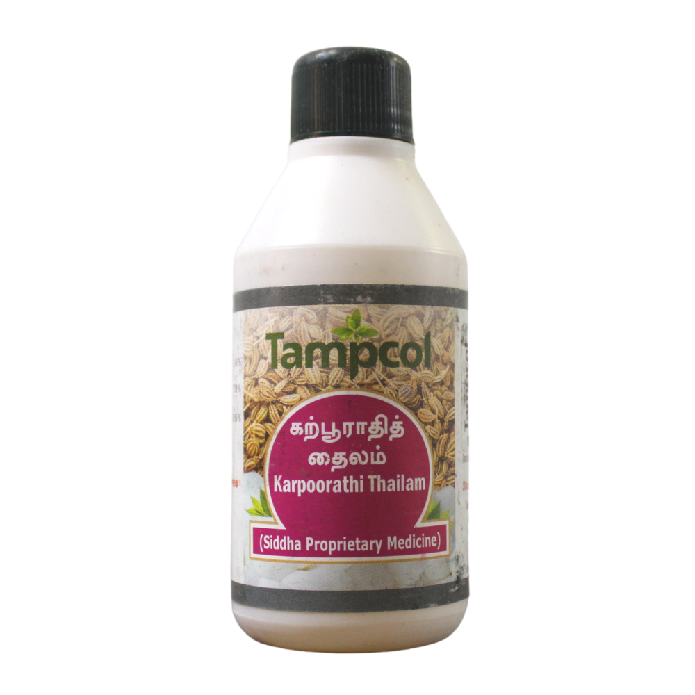 shop tampcol karpooradhi thailam 100ml at price 84.00 from tampcol online - ayush care