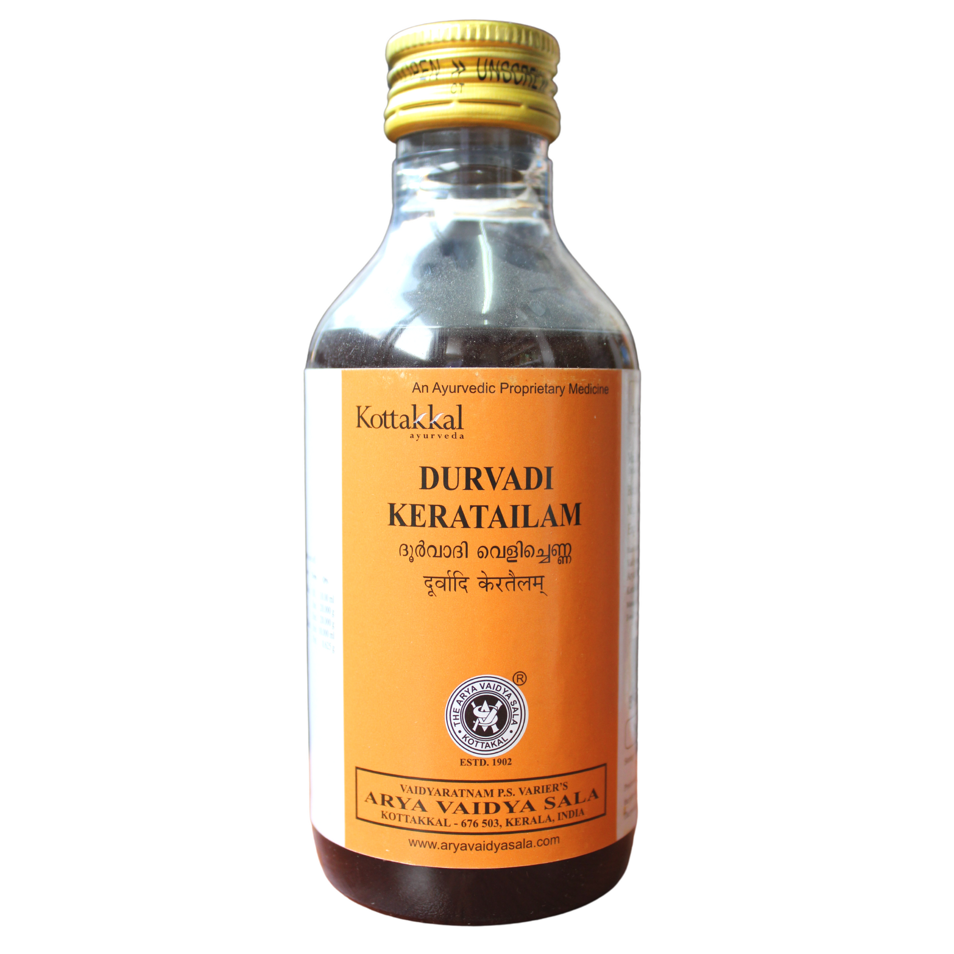 Shop Kottakkal Doorvadi Kera Thailam 200ml at price 145.00 from Kottakkal Online - Ayush Care