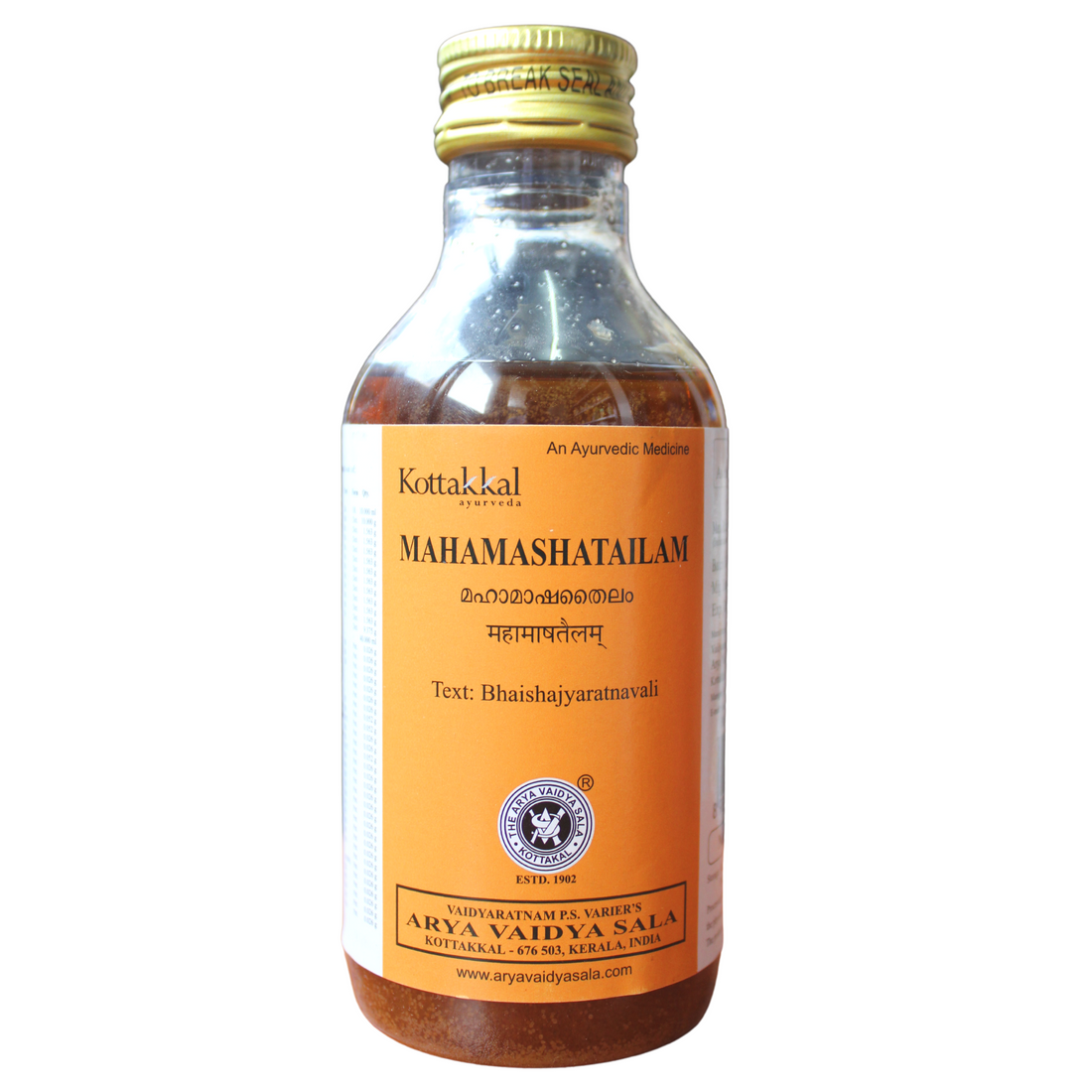 Shop Kottakkal Mahamasha Thailam 200ml at price 300.00 from Kottakkal Online - Ayush Care