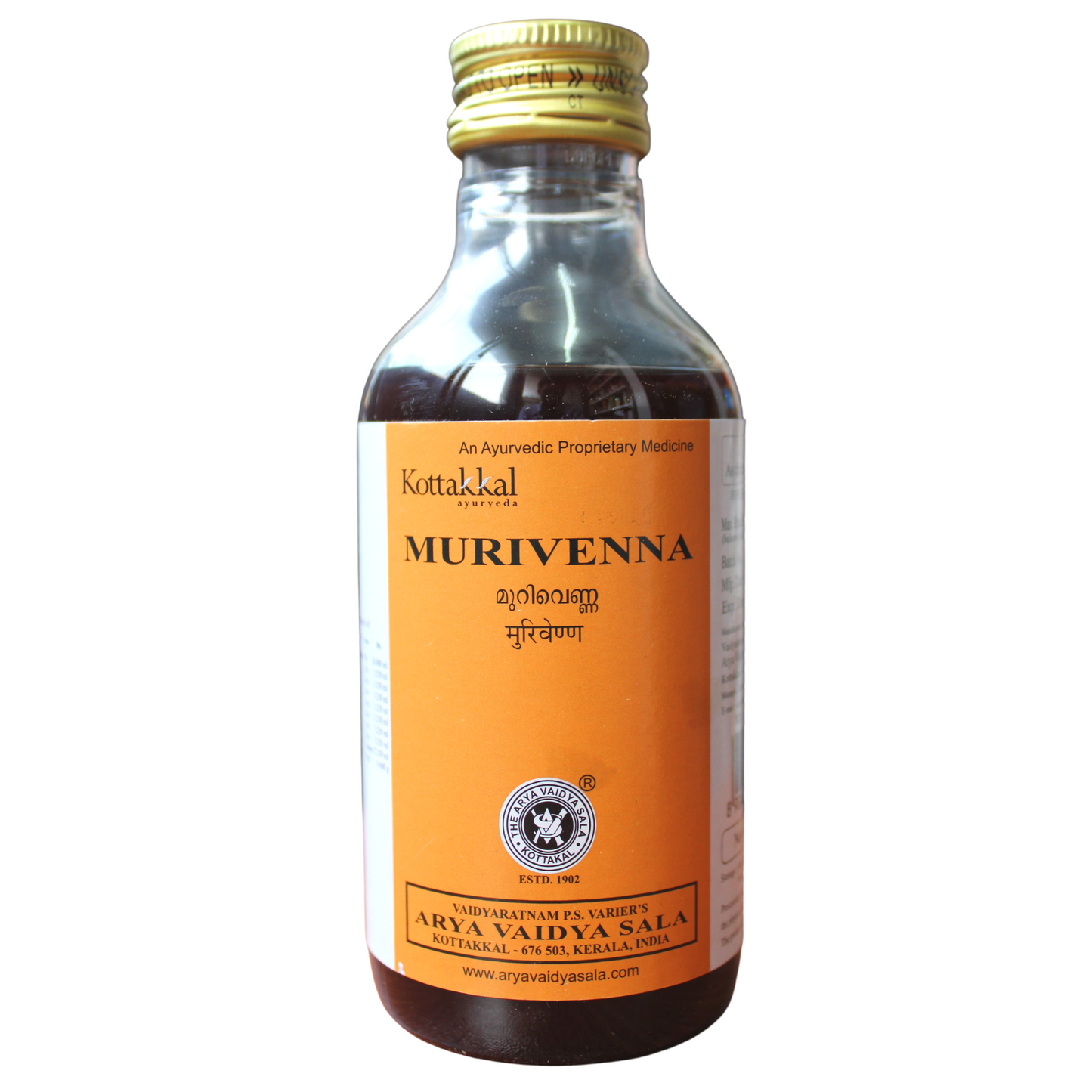 shop kottakkal murivenna 200ml at price 145.00 from kottakkal online - ayush care