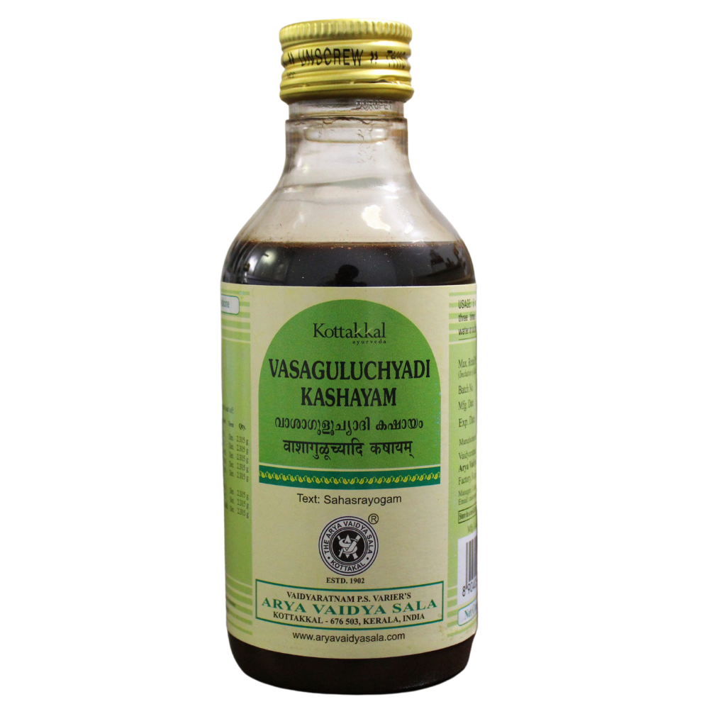 Shop Kottakkal Vasaguluchyadi Kashayam 200ml at price 105.00 from Kottakkal Online - Ayush Care