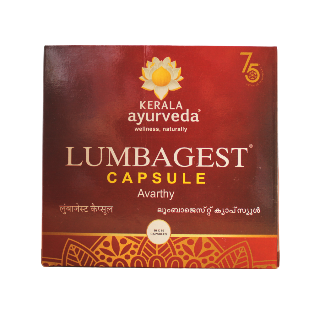 Shop Kerala Ayurveda Lumbagest Capsules - 10 Capsules at price 60.00 from Kerala Ayurveda Online - Ayush Care