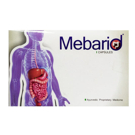 Shop Mebarid Capsules 30Capsules at price 102.00 from SG Phyto Online - Ayush Care
