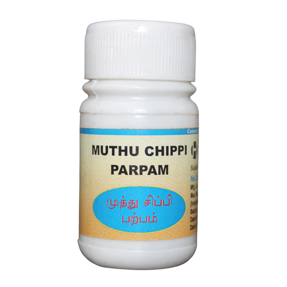 Shop Herboutique Muthuchippi Parpam 10gm at price 40.00 from Herboutique Online - Ayush Care