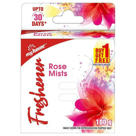Shop Myhome Rose Mist Freshener 50gm + 50gm free at price 59.00 from My home Online - Ayush Care