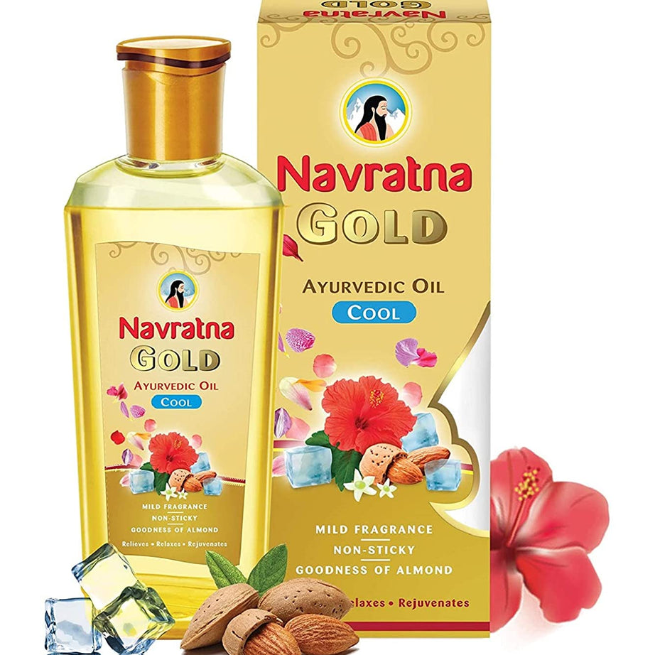 Shop Navratna Gold Ayurvedic Cool Oil 200ml at price 155.00 from Emami Online - Ayush Care