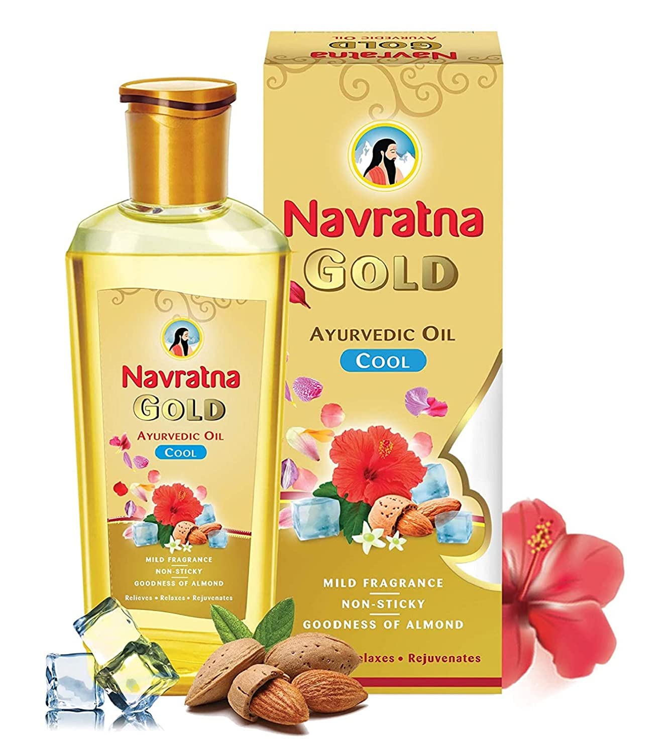 shop navratna gold ayurvedic cool oil 200ml at price 155.00 from emami online - ayush care