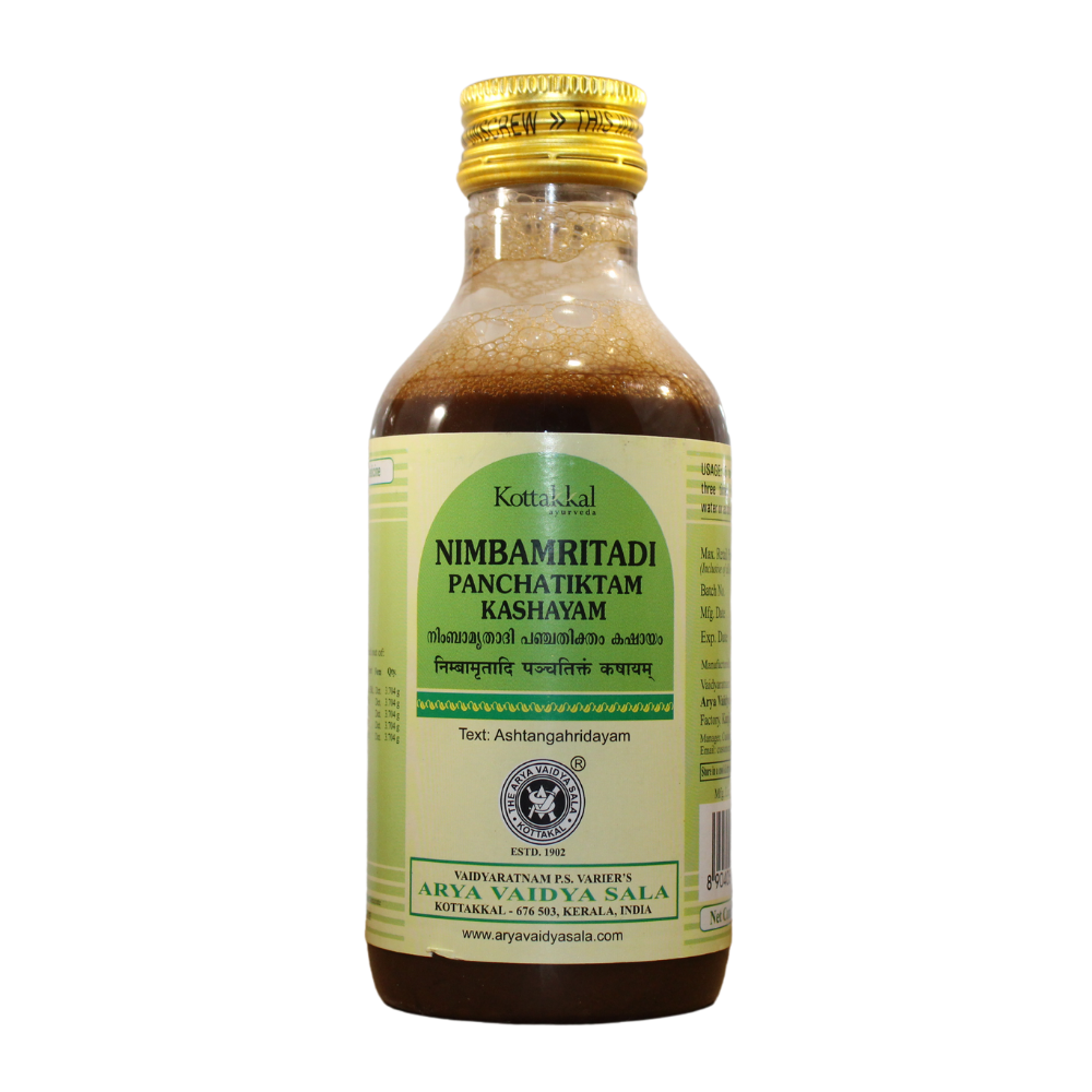 shop nimbamritadi panchatiktam kashayam 200ml at price 160.00 from kottakkal online - ayush care