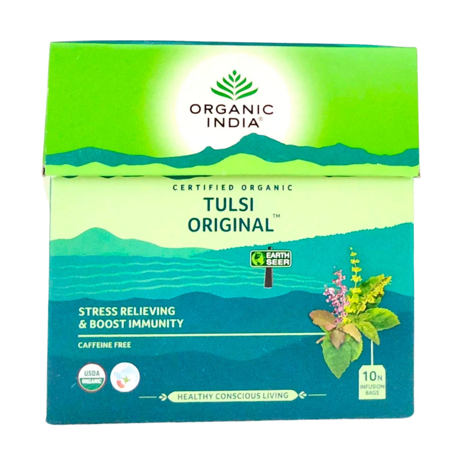 Shop Organic India Tulsi Original Green Tea - 10 Sachets at price 64.00 from Organic India Online - Ayush Care