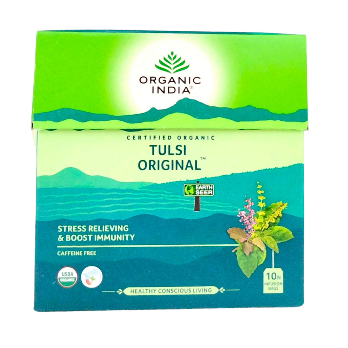 shop organic india tulsi original green tea - 10 sachets at price 64.00 from organic india online - ayush care