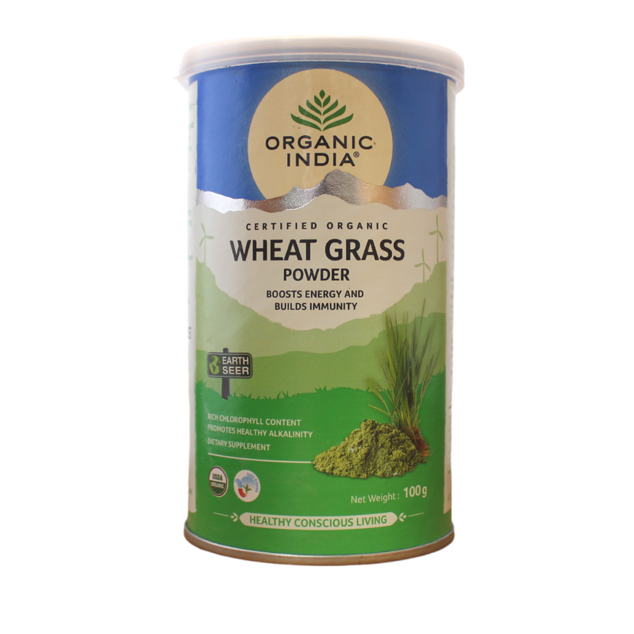 Shop Organic India Wheatgrass Powder 100g at price 395.00 from Organic India Online - Ayush Care