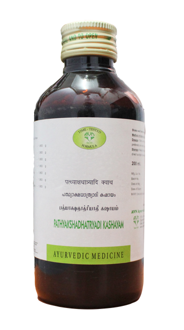 Shop Pathyakshadhatryadi kashayam 200ml at price 121.00 from AVN Online - Ayush Care