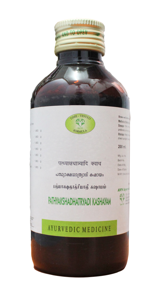 Shop Pathyakshadhatryadi kashayam 200ml at price 121.00 from AVN Online - Ayush Care