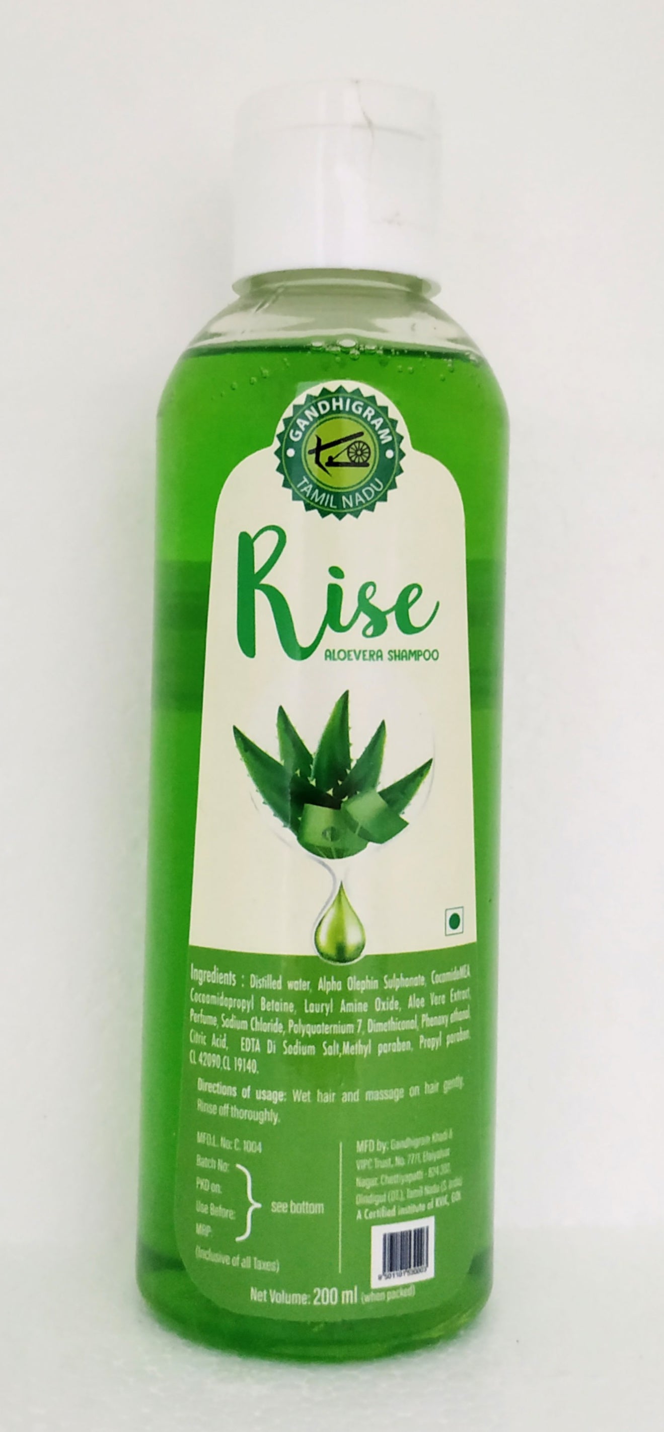 shop rise aloevera shampoo 200ml at price 90.00 from lakshmi seva sangham online - ayush care