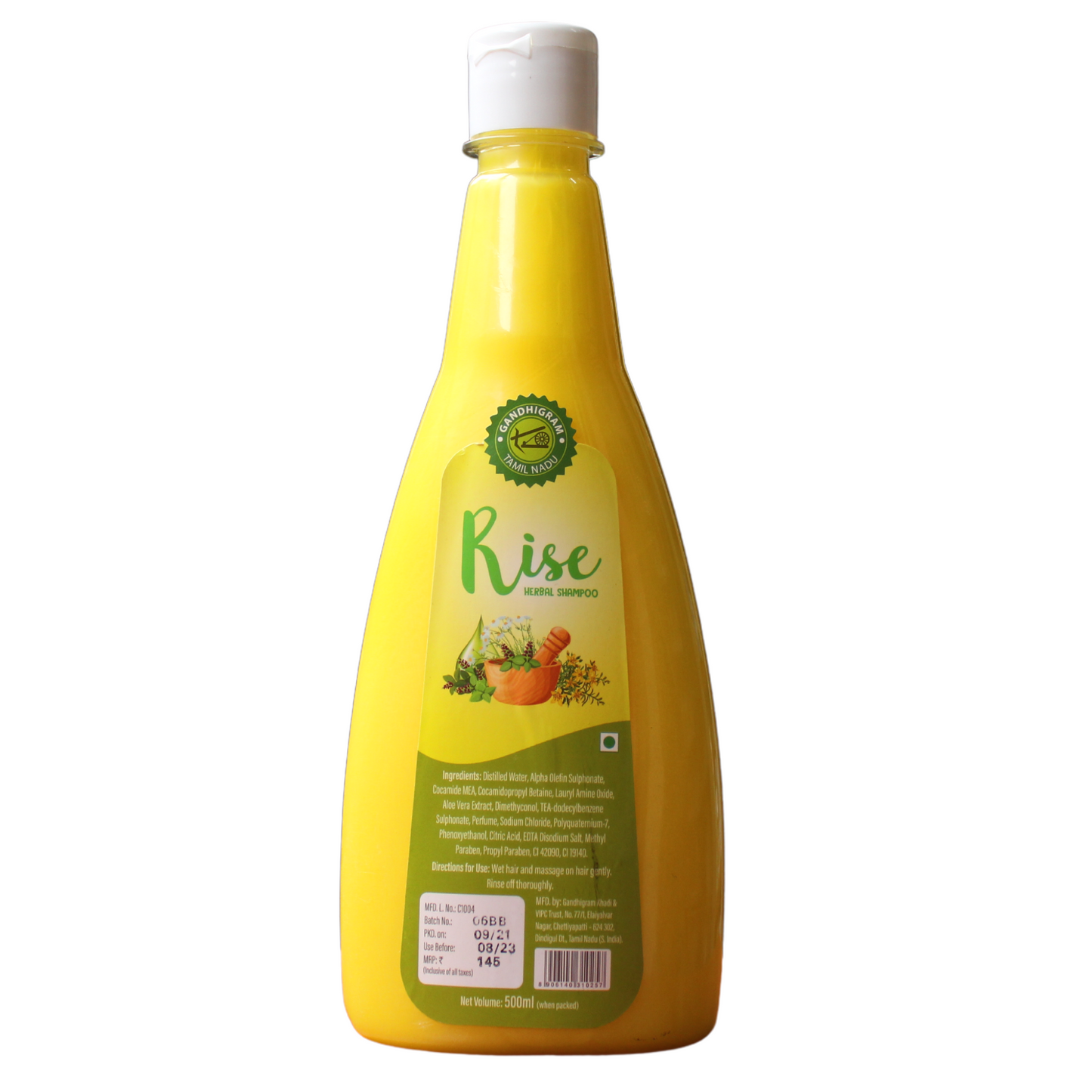 shop rise herbal shampoo - 500gm at price 145.00 from gandhigram online - ayush care