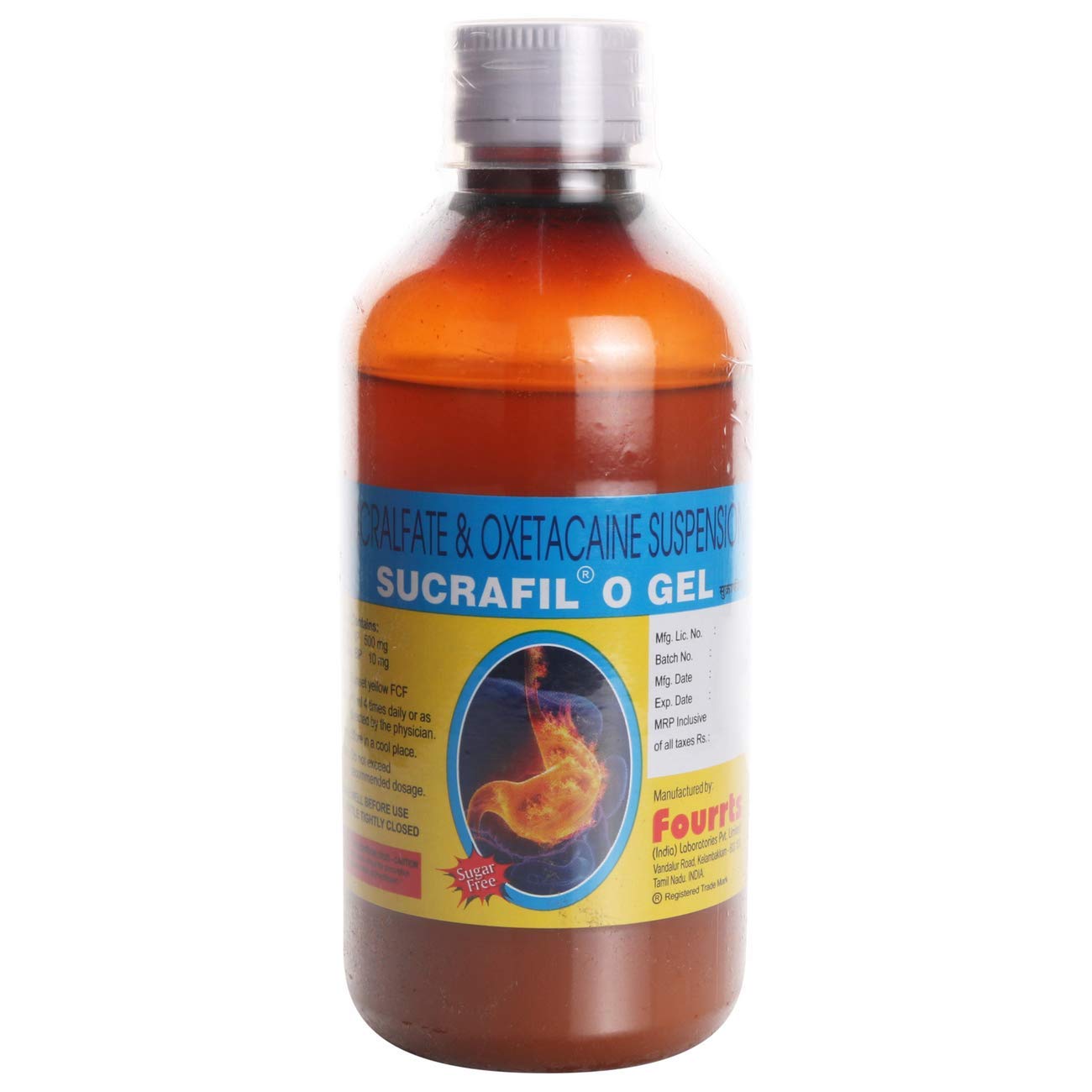 Shop Sucrafil O Gel Syrup 200ml - Sucralfate & Oxetacaine Suspension at price 229.00 from Fourrts Online - Ayush Care