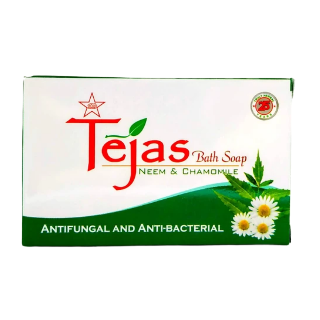 shop tejas neem and chamomile soap 75gm at price 39.00 from skm online - ayush care