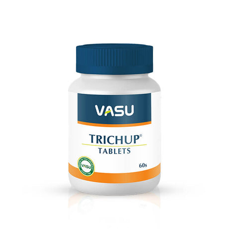 Shop Vasu Trichup Tablets 60Tablets at price 180.00 from Vasu herbals Online - Ayush Care