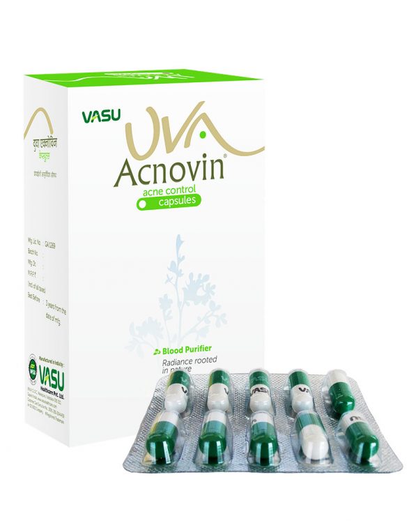 Shop Vasu Acnovin 10Capsules at price 50.00 from Vasu herbals Online - Ayush Care