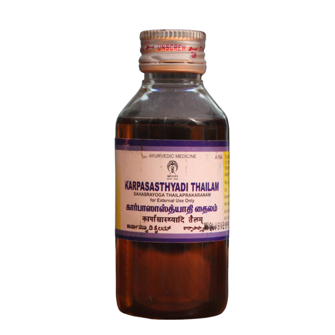 Shop Impcops Karpasasthyadi Thailam 100ml at price 159.00 from Impcops Online - Ayush Care