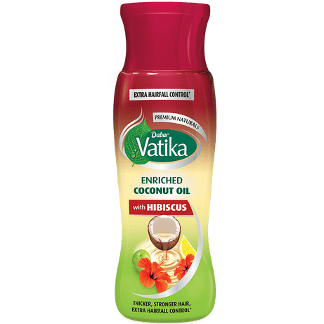 Shop Dabur Vatika Enriched Coconut Oil with Hibiscus 150ml at price 97.00 from Dabur Online - Ayush Care