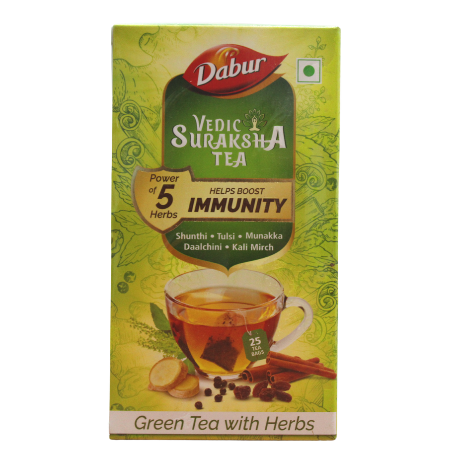 Shop Dabur Vedic Suraksha Tea - 25 Sachets at price 175.00 from Dabur Online - Ayush Care