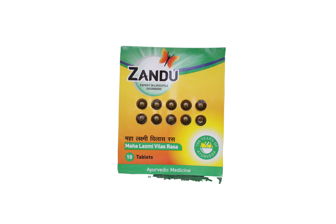 Shop Zandu Maha laxmi vilas ras - 10tablets at price 360.00 from Zandu Online - Ayush Care