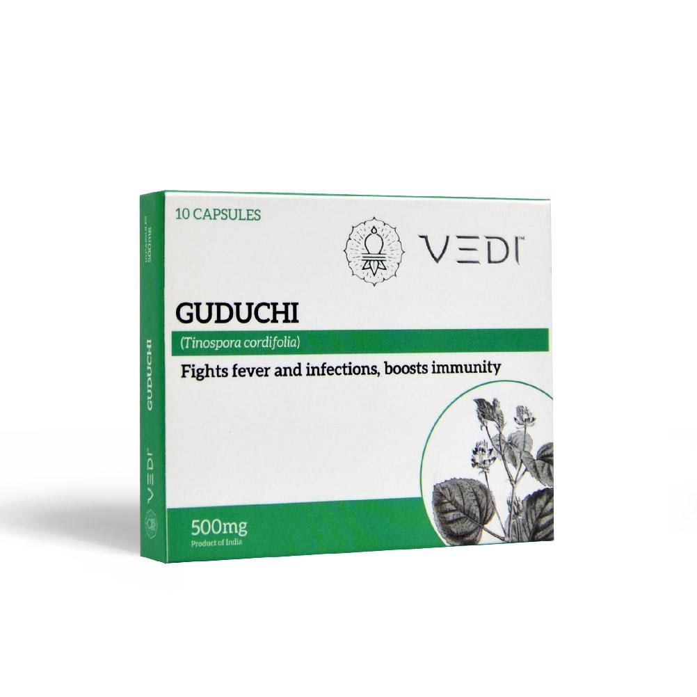 shop vedi guduchi capsules 10capsules at price 58.00 from vedi herbals online - ayush care