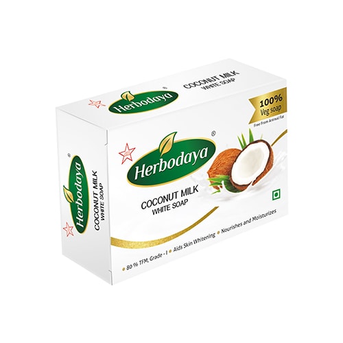 shop herbodaya coconut milk soap 75gm at price 45.00 from herbodaya online - ayush care