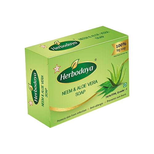 shop herbodaya neem aloevera soap 75g at price 30.00 from herbodaya online - ayush care