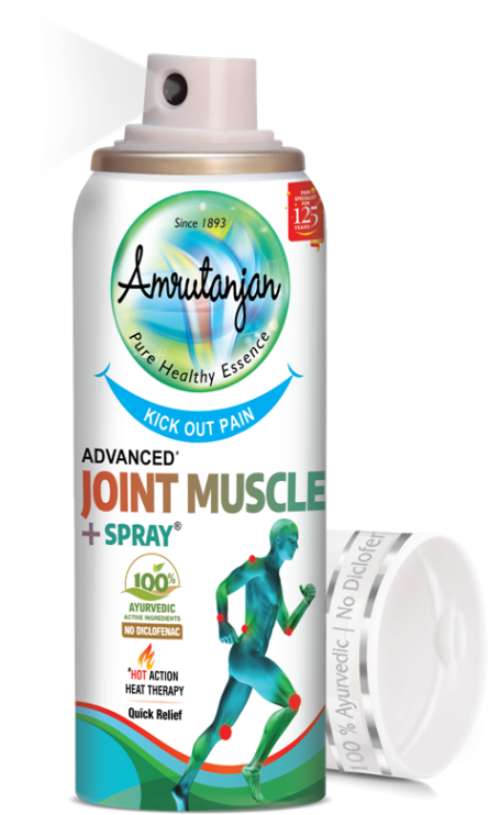 Shop Amrutanjan Advanced Joint Muslce Pain Spray 30gm at price 100.00 from Amrutanjan Online - Ayush Care