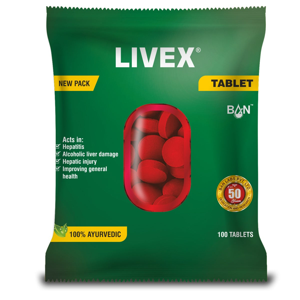 shop livex tablet - 100tablets at price 91.66 from banlabs online - ayush care