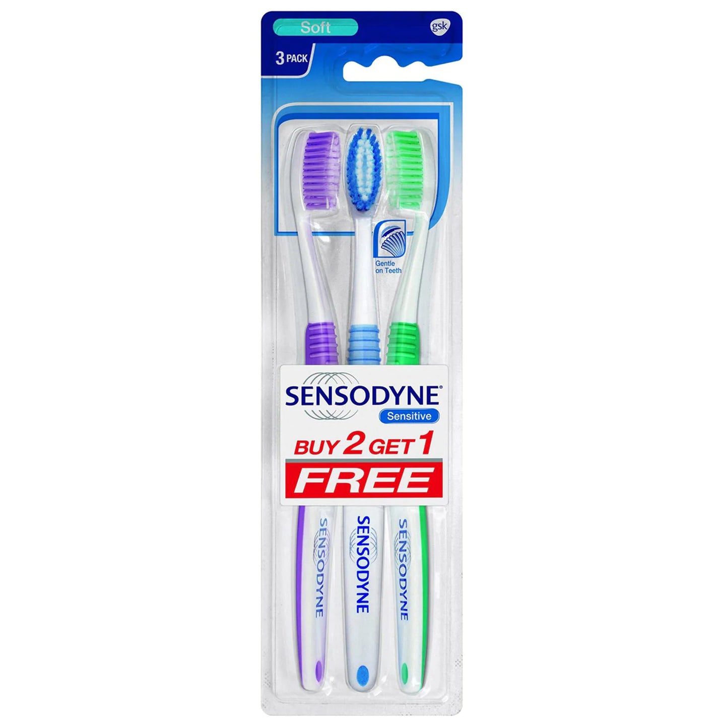 shop sensodyne sensitive soft toothbrush - buy 2 get 1 free at price 110.00 from sensodyne online - ayush care