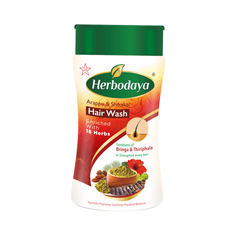 shop herbodaya arappu & shikakai hairwash 100gm at price 68.00 from herbodaya online - ayush care