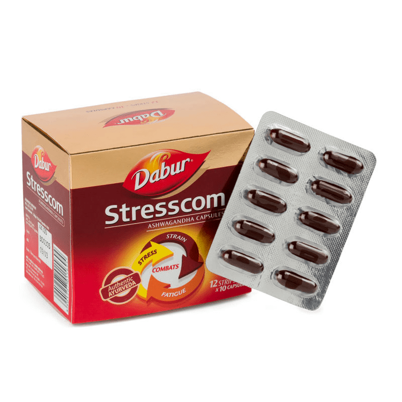 Shop Dabur Stresscom Ashwagandha Capsules - 10Capsules at price 75.00 from Dabur Online - Ayush Care