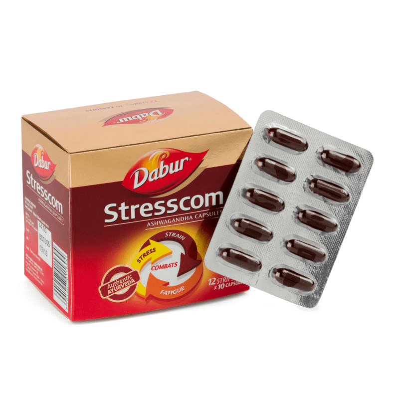 shop dabur stresscom ashwagandha capsules - 10capsules at price 75.00 from dabur online - ayush care