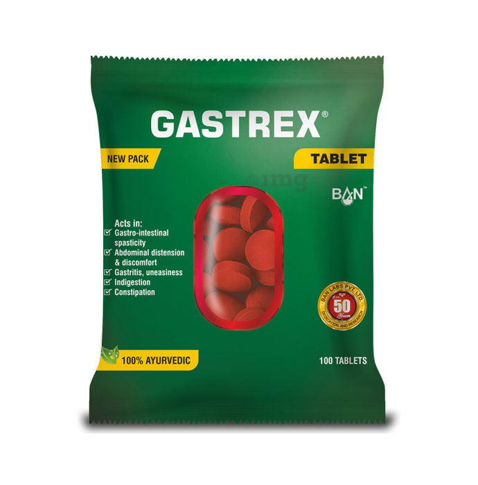 Shop Gastrex Tablets - 100Tablets at price 100.00 from Banlabs Online - Ayush Care